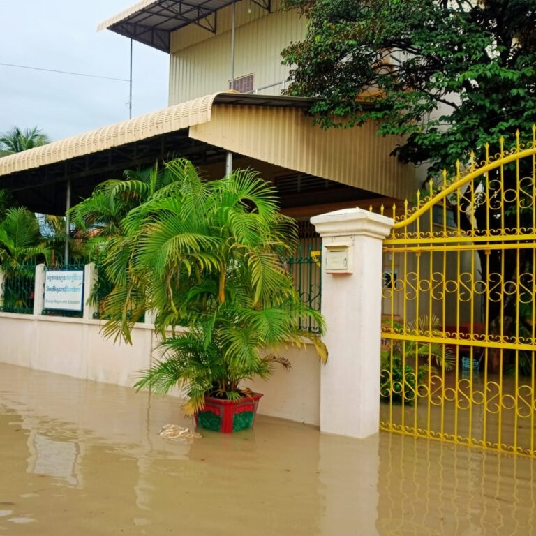 The SeeBeyondBorders Office in Battambang flooded during rainy season last year